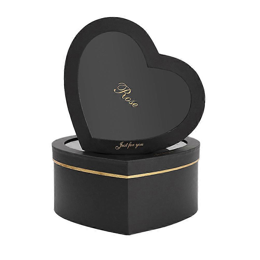 2pcs Flower Gift Storage Box Decorative Packing Box Heart Storage Box with Window