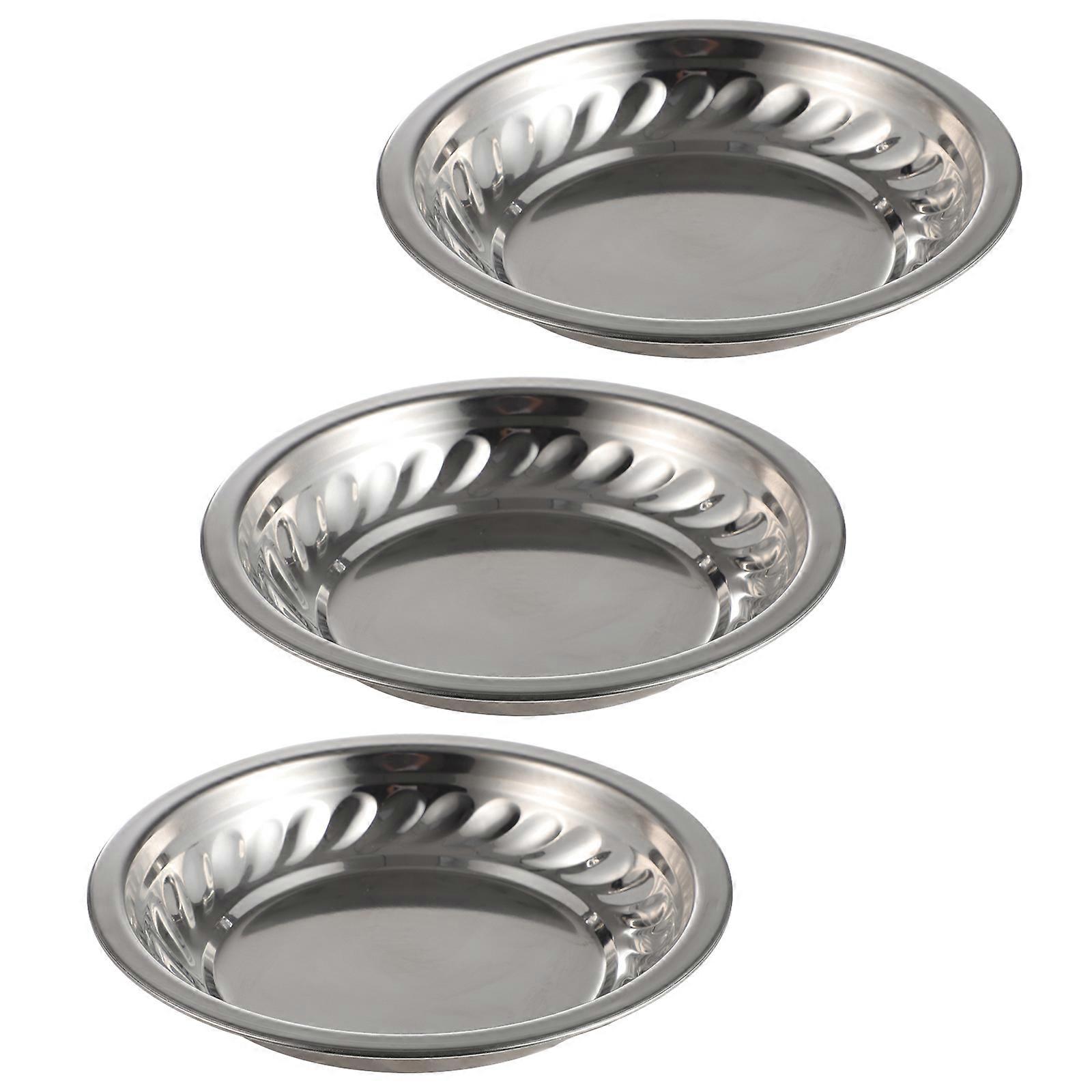 3PCS Stainless Steel Snack Dish Multi-functional Snack Dish Kitchen Snack Dish