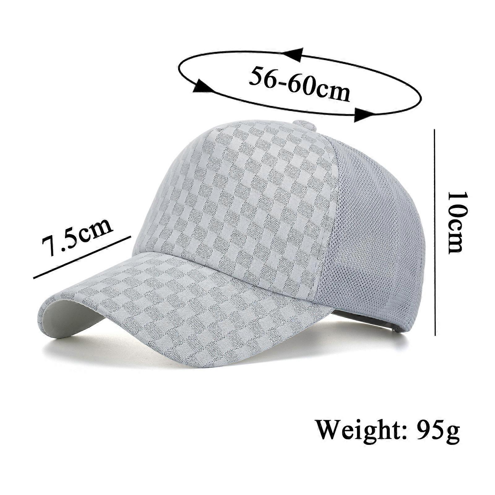 Solid Color Mesh Baseball Cap Grid Embossed Breathable Trucker Hats Trendy Sunscreen Adjustable Dad Hat