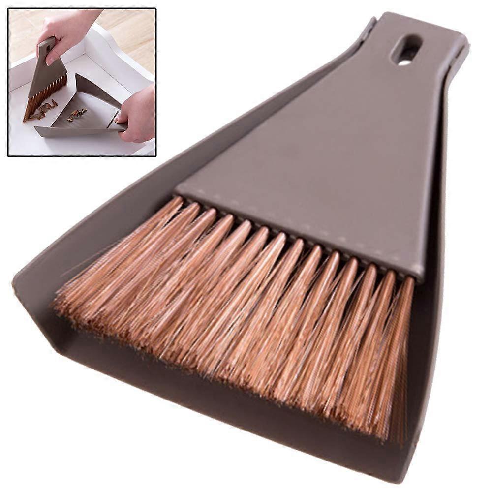 Brush Dustpan, Mini Broom Dustpan Whisk Set Hand Broom Whisk Snap-on Placemat for Keyboard Dustpan