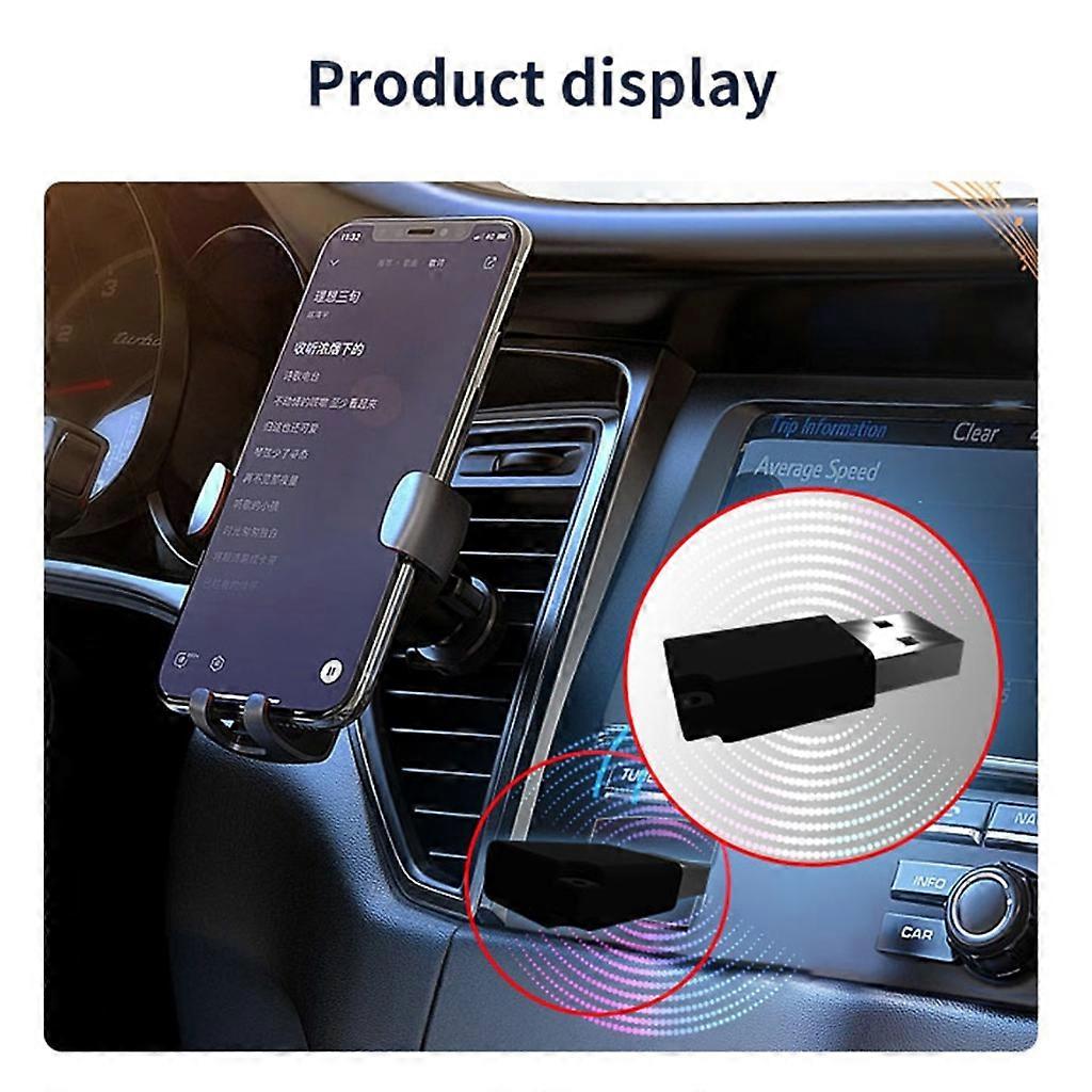 Mini Bluetooth 5.3 Musikempfänger, Wireless Audio Adapter für Auto, USB-Netzteil, Bluetooth Car Kit Unterstützung Musik