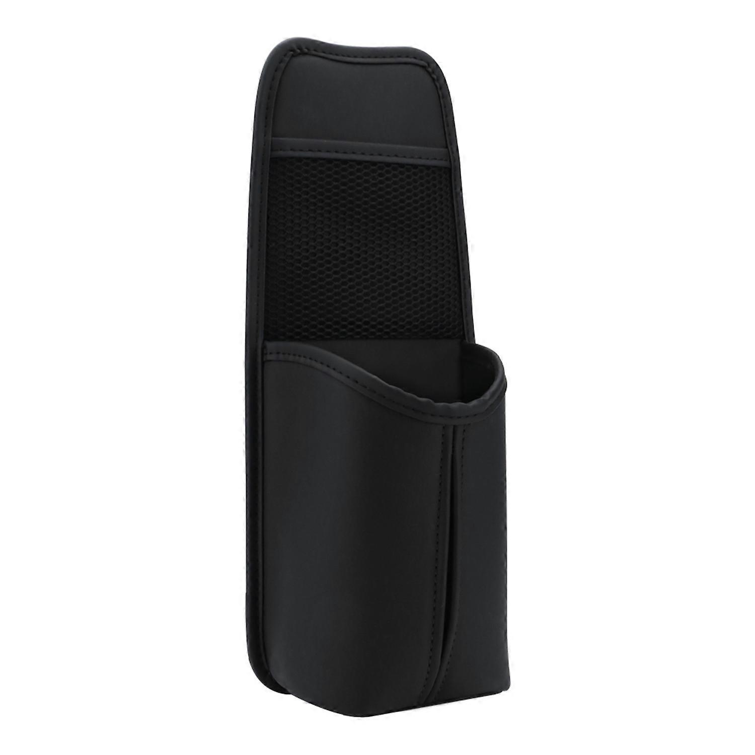 Car Seat Side Organizer with Mesh Pocket Adjustable Strap Hanging Auto Seat Phone Cup Sundries