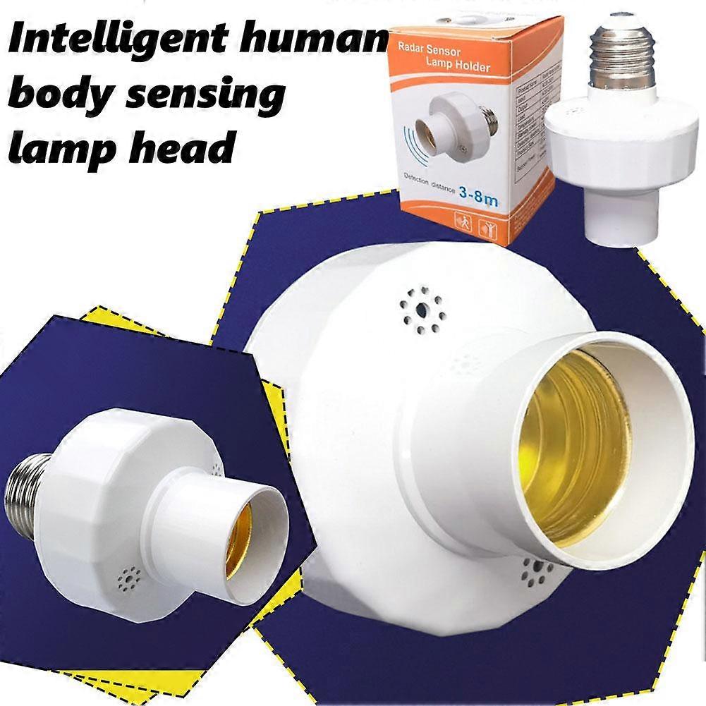 E27 Light Bulb Socket Adapter Radar Motion Sensor Lamp Base Holder Switch