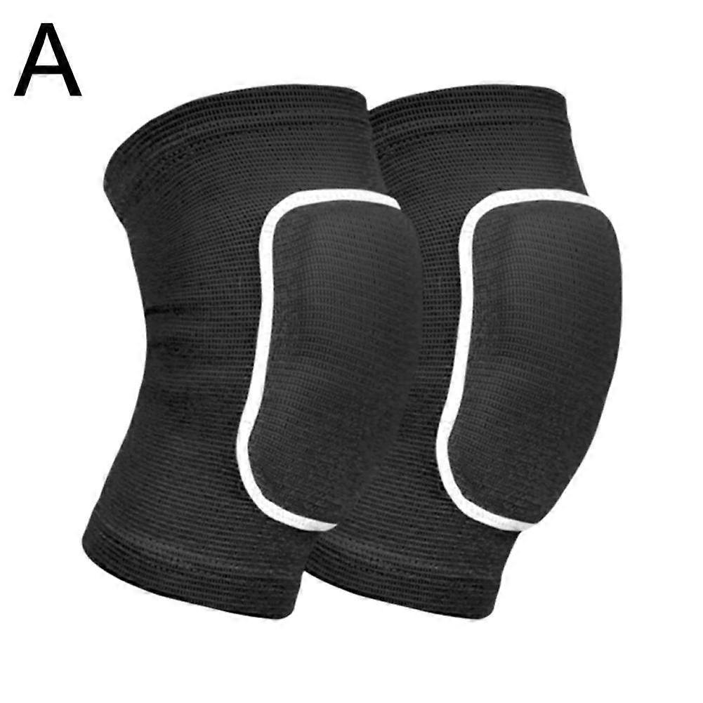 Knee Pads 2-Pack with Sponge Padding for Sports Fitness Dancing Also Use as Elbow Pads Polyester Material