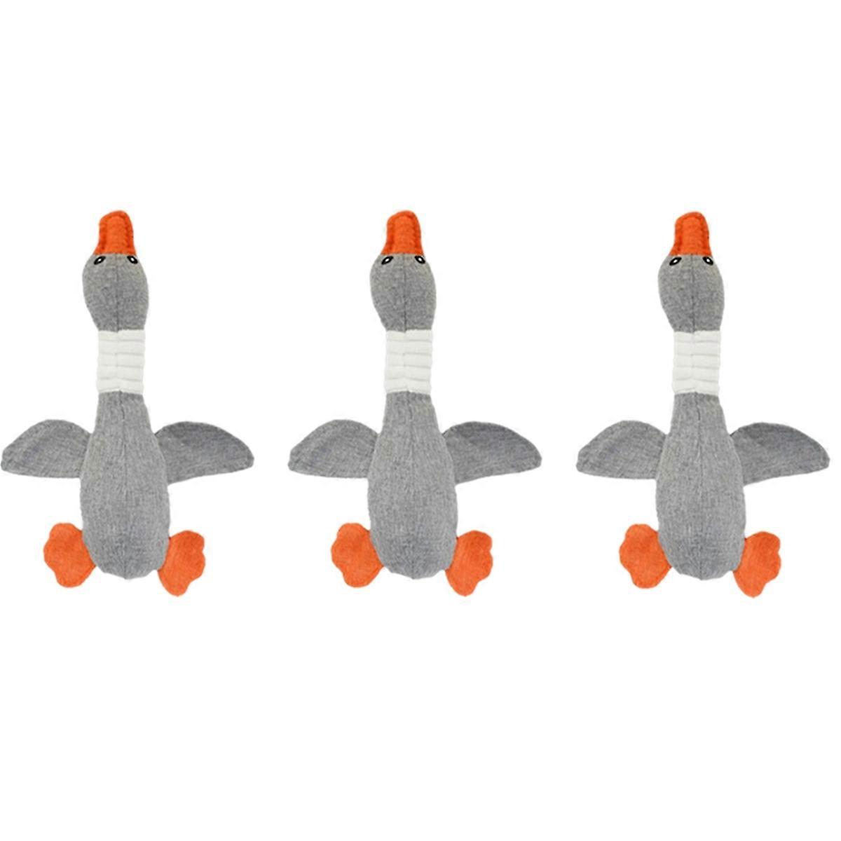 Pet Toy Goose Dog Chew Sound Grinding Teeth Cleaner Dog Cat Pet Supplies Gray