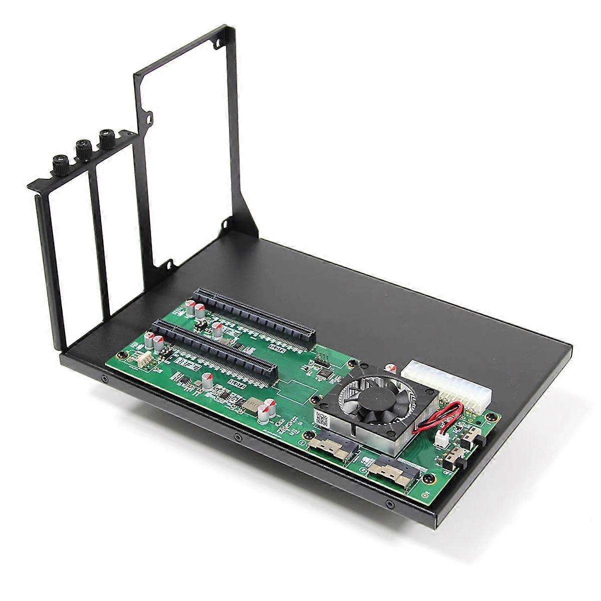 فتحة بطاقة مزدوجة SlimSAS بطاقة قفص الاتهام الخارجي PCIe4.0x16 كمبيوتر محمول إلى بطاقة رسومات فيديو خارجية PCIe4.0