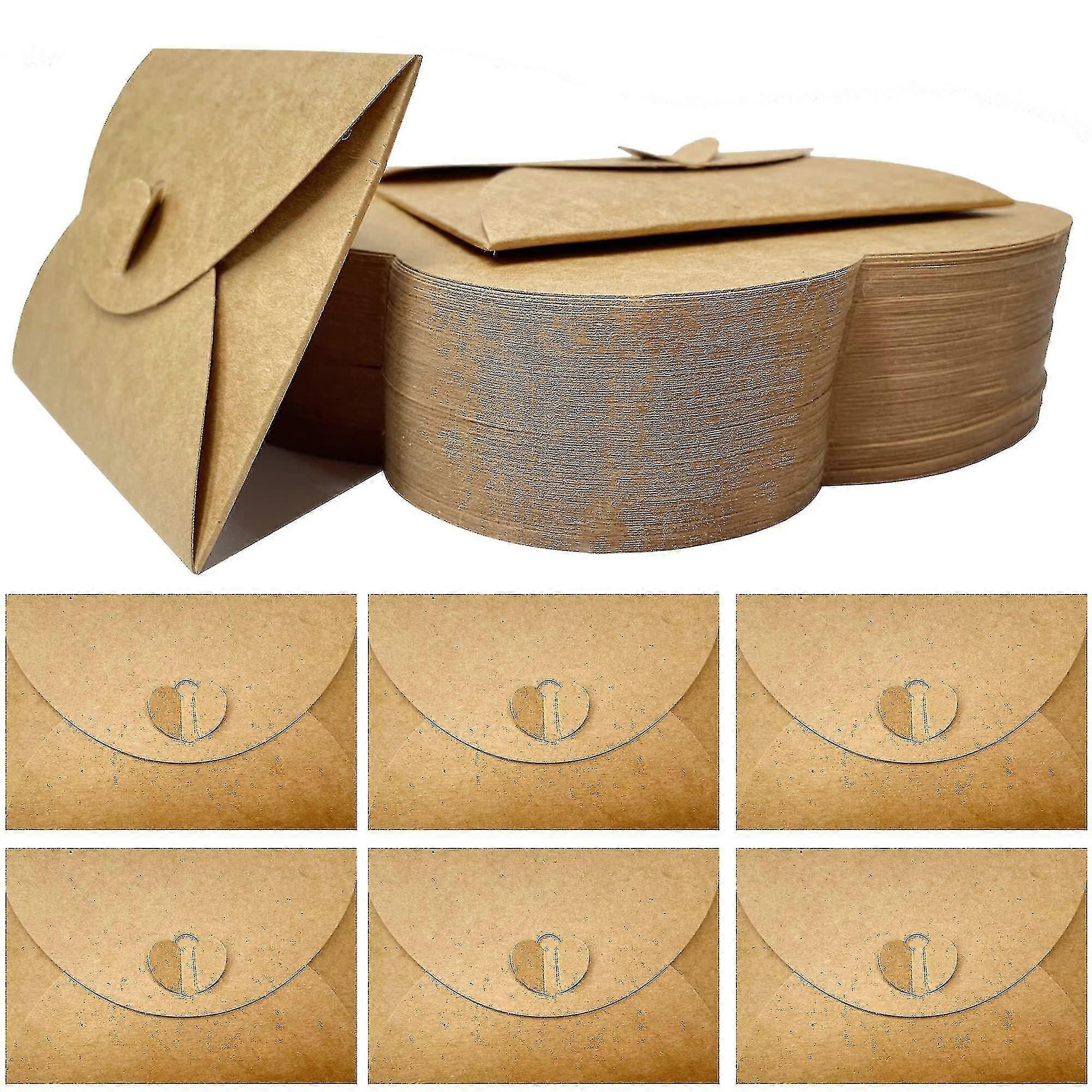 100pcs مصغرة هدية بطاقة المظاريف، القلب المشبك المظاريف لطيف دي المظاريف اليدوية كرافت ورقة لشكر لك ملاحظات عيد الميلاد عيد الحب بطاقة هدية