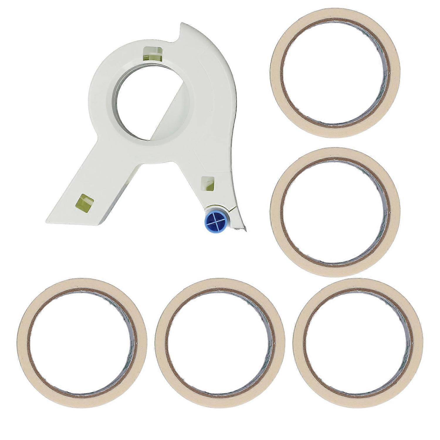 Paint Tape Applicator 3 Rollers Accurate Clean Cutting Portable Masking Set with 5 Stickers 