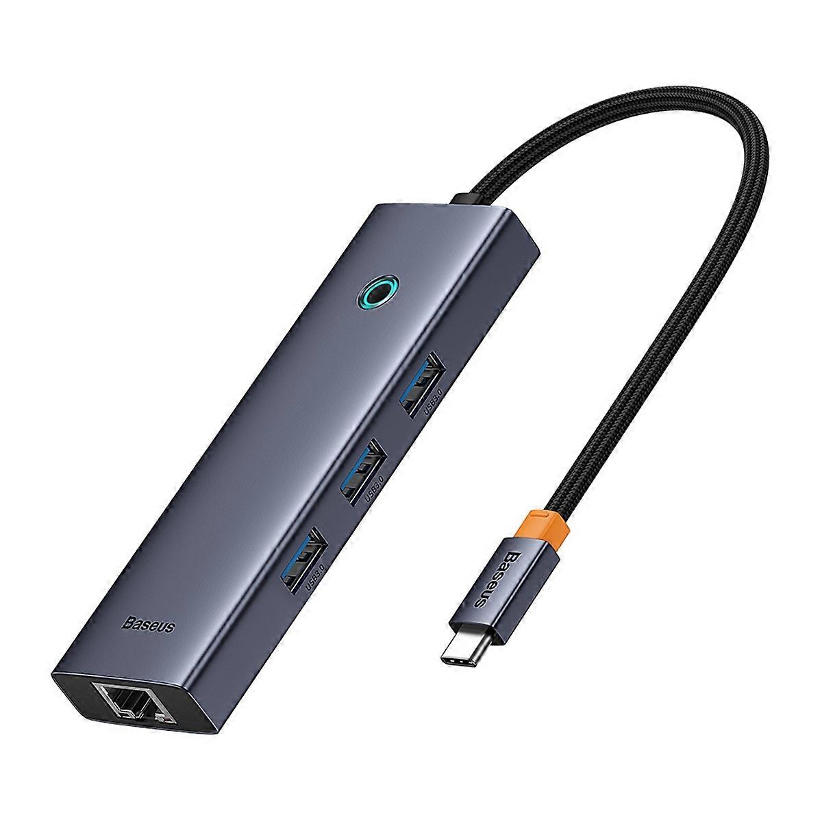 Type A BASEUS BS-OH111 Type-C Hub to HD 4K 60Hz Video Output,3xUSB 3.0,RJ45 Ethernet Port,PD 100W