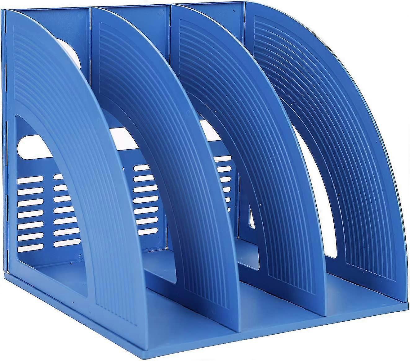 Desk File Organiser File Rack Holder Triplicate Sturdy Desktop Document Cabinet Rack Plastic Frames