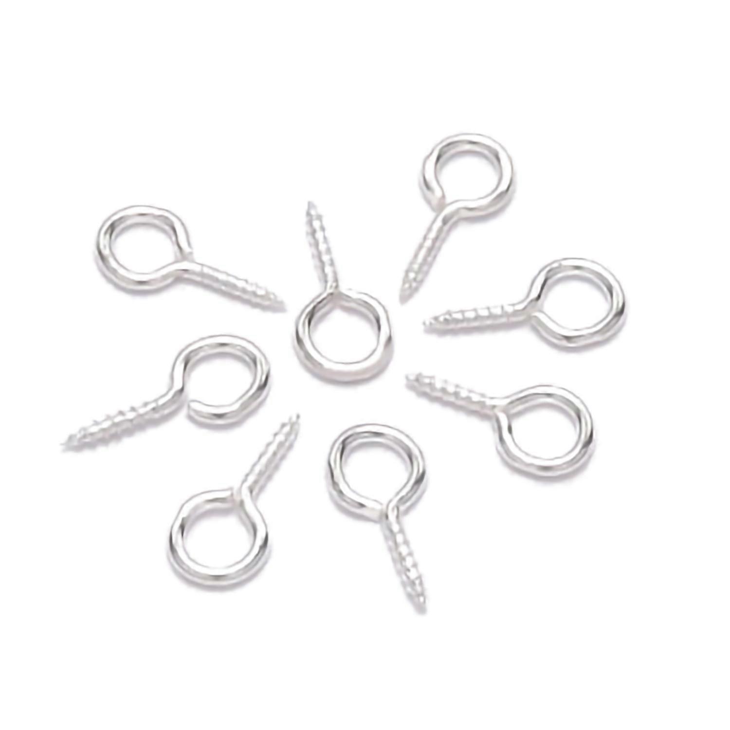 200pcs Eye Hooks Eye Hooks 12x5.5mm/0.5x0.2in Bright Color Manual Grinding Polishing DIY Making Eyel