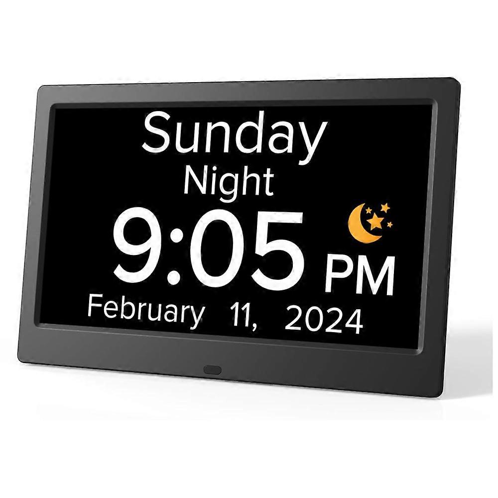 10 Inch Digital Alarm Clock Large Display Dementia Clock With Day And Date DST Alzheimer's Gift For Seniors