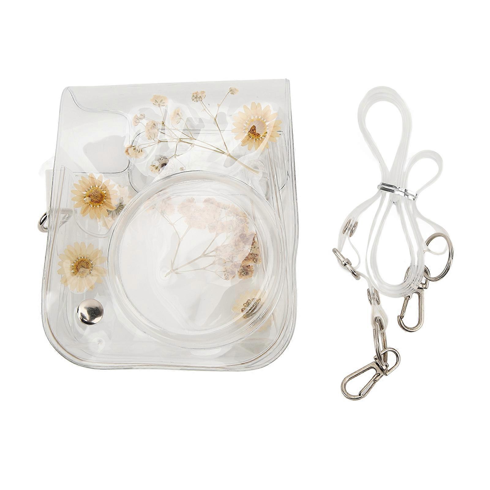 Mini Camera Protective Case Instant Camera Clear Case With Removable Adjustable Shoulder Strap For Fujifilm Mini 12 11 9 8
