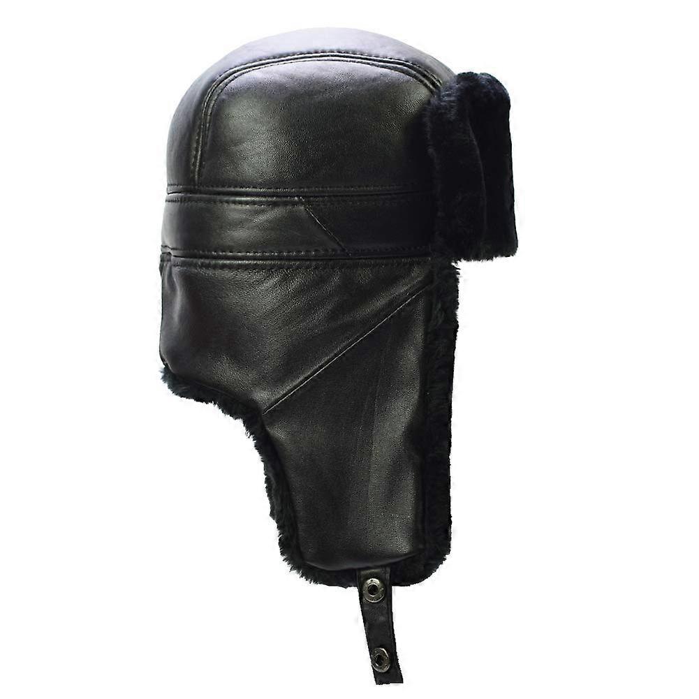 Leather Windproof Warm Hat for Skiing