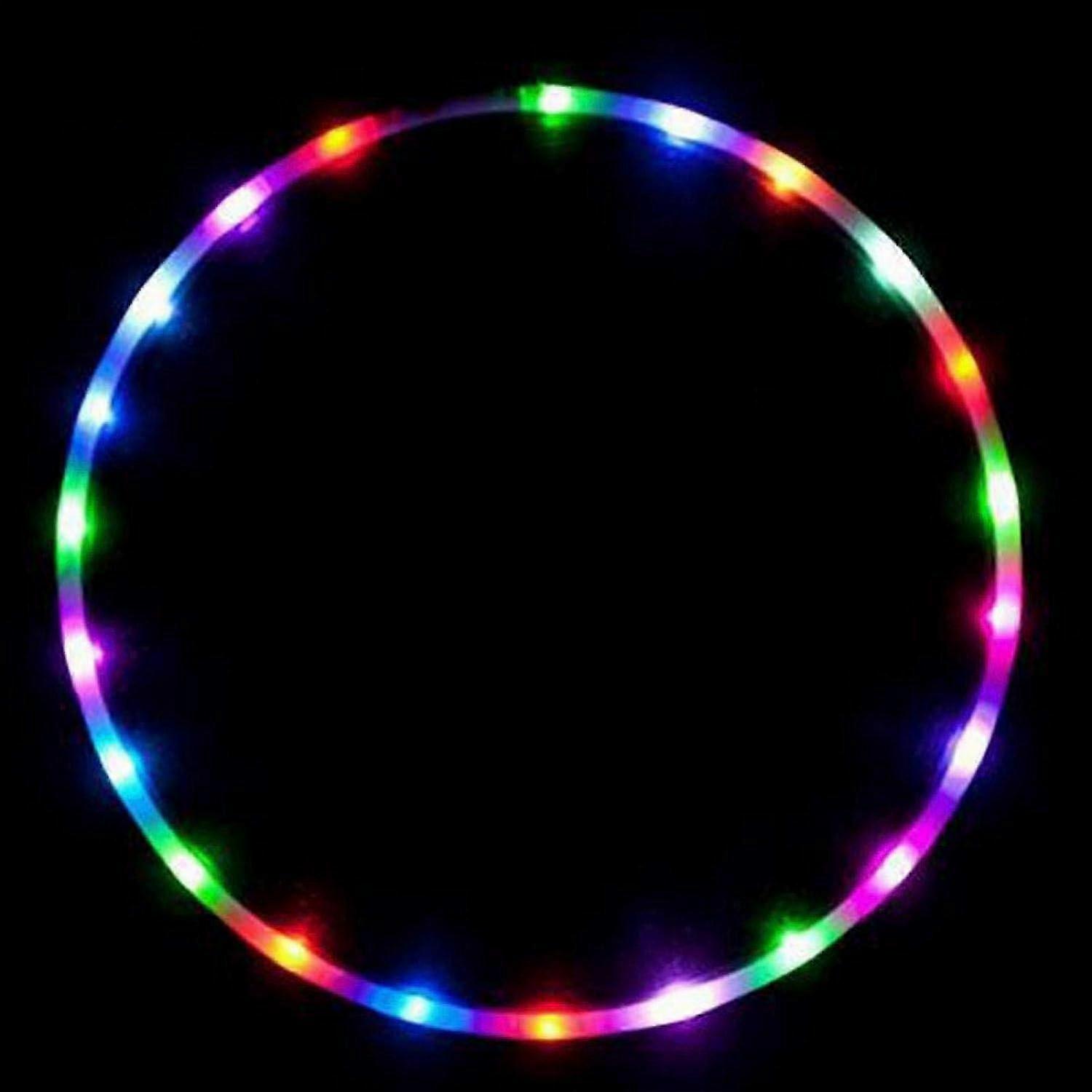 أطواق LED متغيرة اللون ، أطواق تضيء ، أطواق رقص متعددة الألوان ، كمال الأجسام