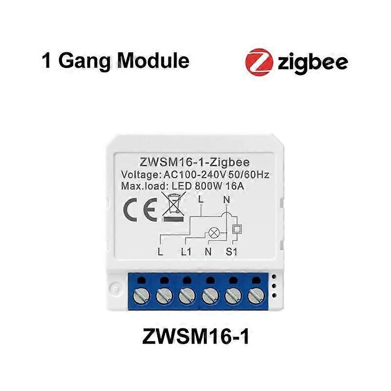 Tuya ZigBee On-off 1/2/3/4 voies Double commande Module de commutation Disjoncteur Smart Home App Commande vocale