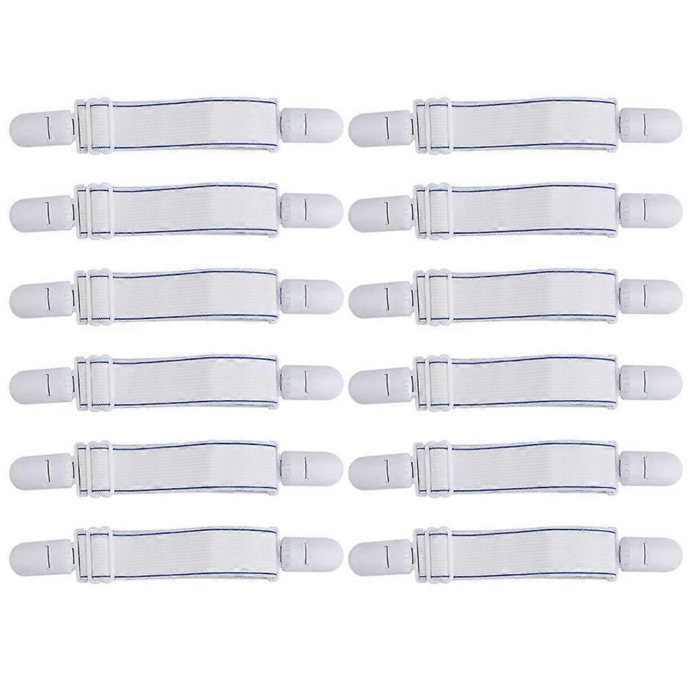 12pcs Bed Sheet Straps Fitted Sheet Clips Straps Bed Sheet Fasteners Clips