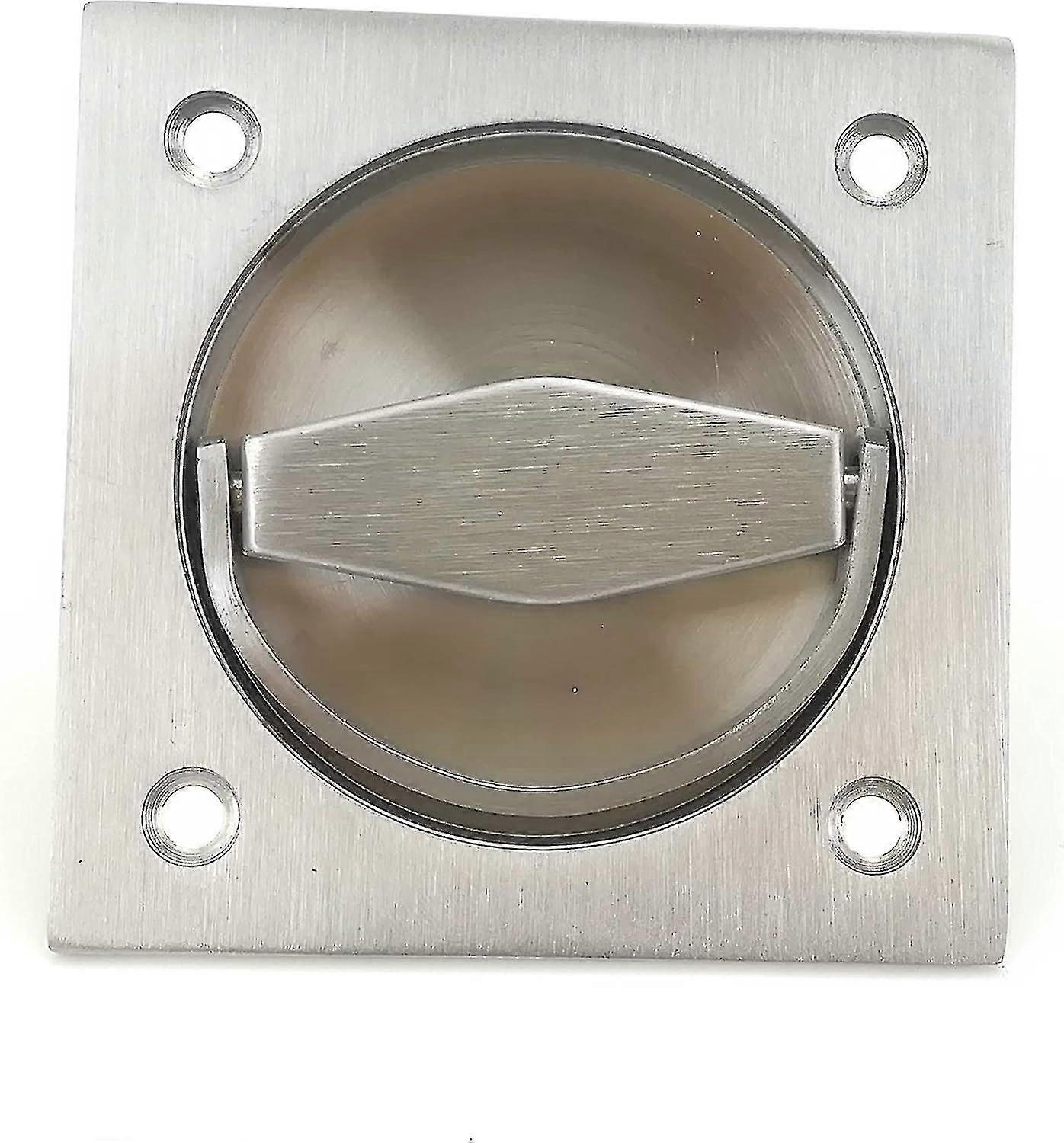 مقبض سحب مسطح بحلقة كأس مربعة غائرة من الفولاذ المقاوم للصدأ 304، مقبض باب غير مرئي، مقابض صندوق كهربائية - q36