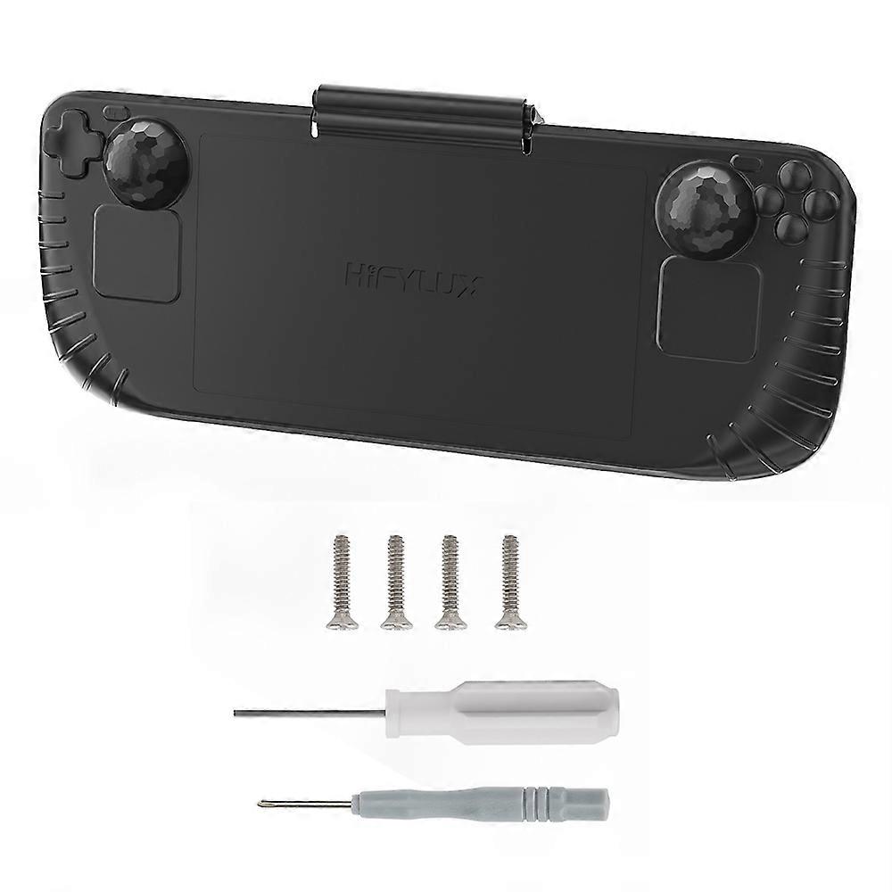 HIFYLUX ST-ZF40 For Steam Deck 3-in-1 Plastic Protective Case Sun Hood Game Console Desktop Stand