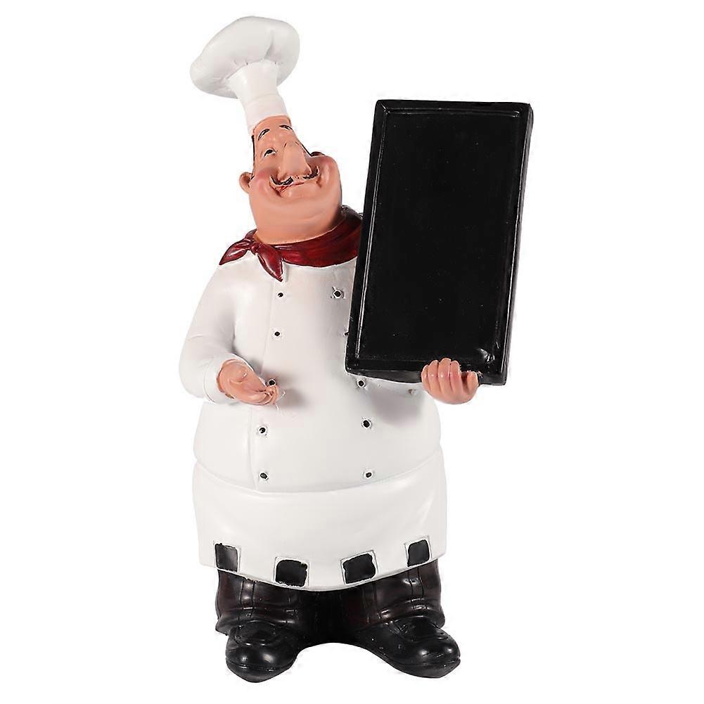 Resin Chef Figure Statue Model for Bar and Coffee Shop Decor, 7-Inch, Handcrafted, Realistic Design