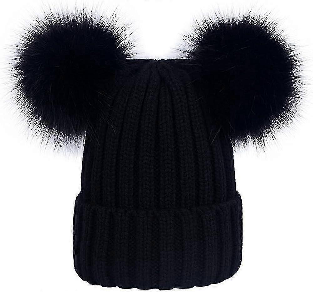 "Bobble Hat Double Pom Beanie voor dames"