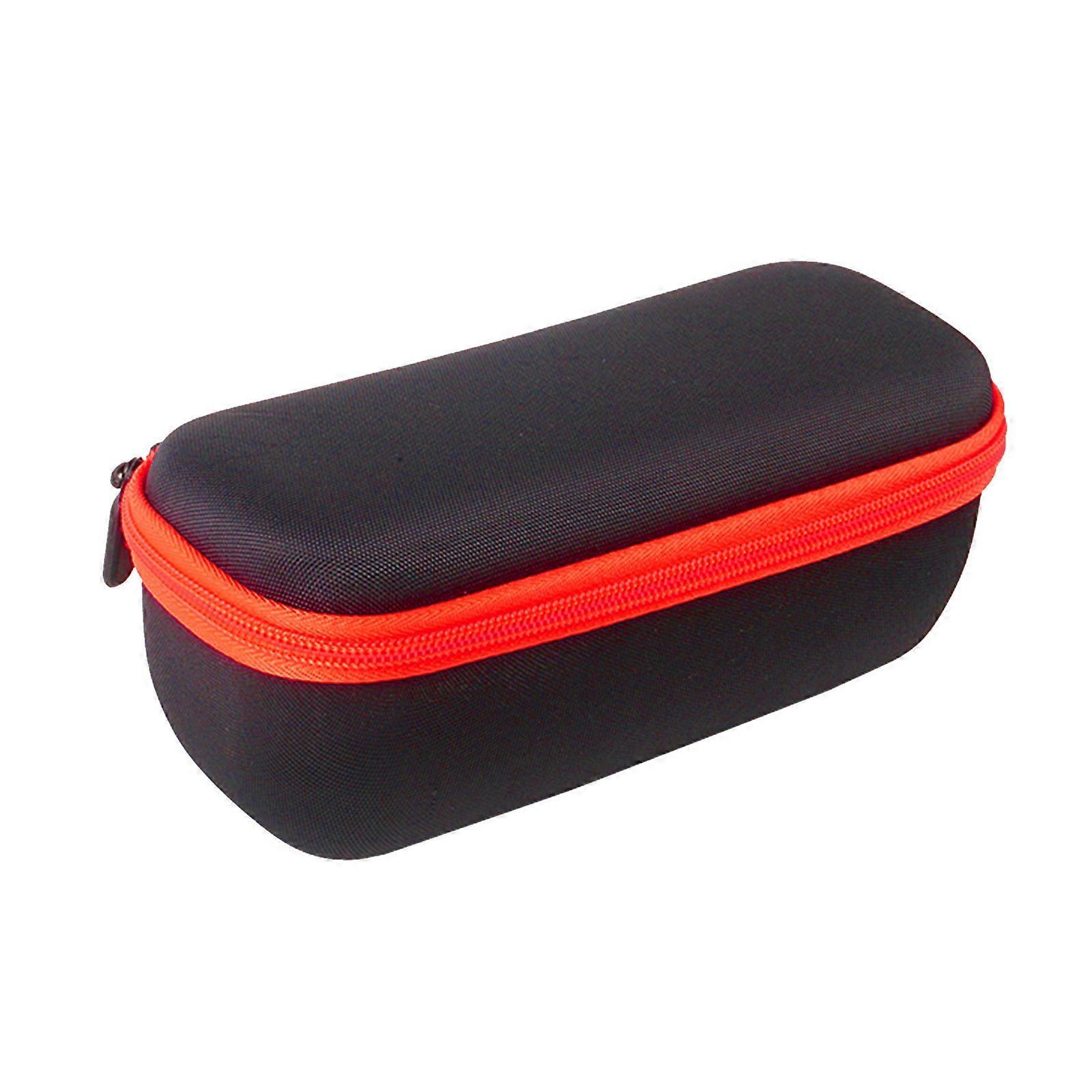 Travel Case for Flip 7 Bluetooth-compatible Speaker Holder,Lightweight and Dustproof with Secure Zippers Closures Inner red