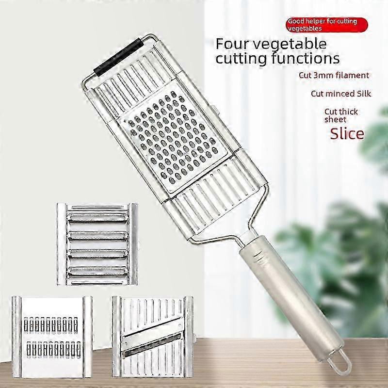 Stainless steel multi-function grater cutter slicer switchable grater kitchen fruit and vegetable three-dimensional vegetable cutter