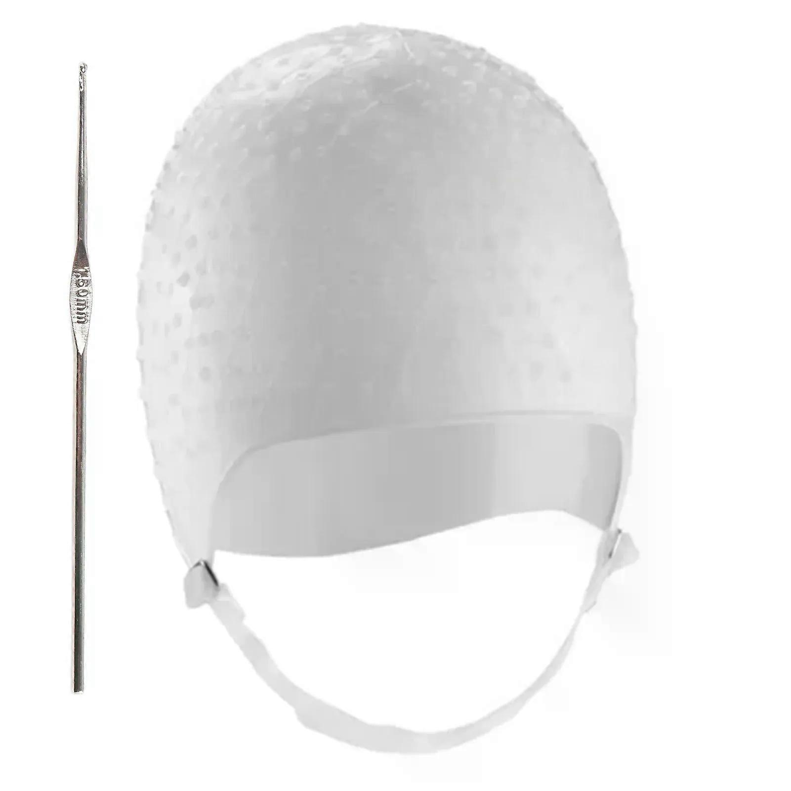 Återanvändbar hårfärgningshatt, hårfärgningshatt med highlighter, silikon, återanvändbar flexibel, hög elasticitet, vikbar hårfärgningshatt, silikonfärgningshatt