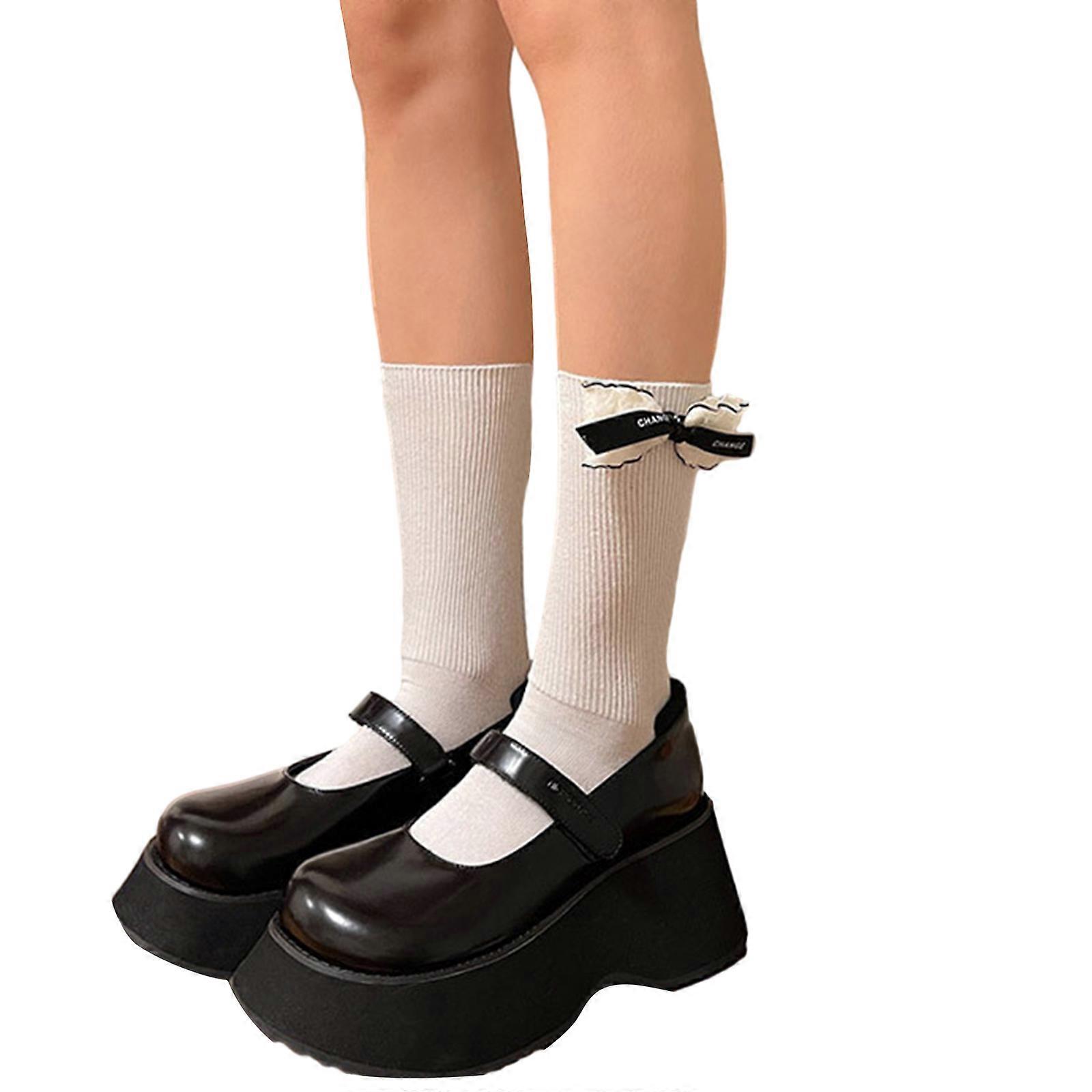 Womens Thin Ribbed Socks, Solid Bootie Socks Womens Above Ankle Crew Socks Summer Thin Soft Socks  White