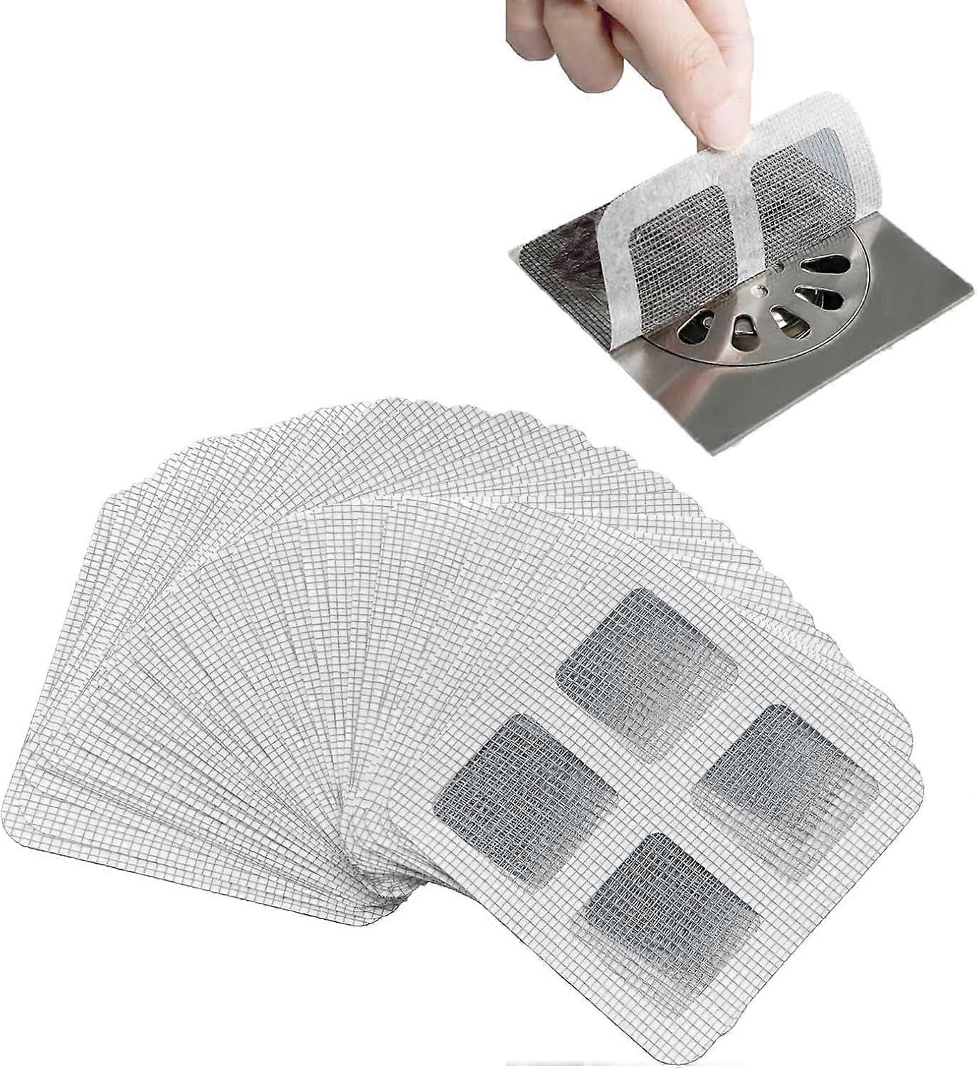 50 PCS Disposable Floor Drain Label Net Tags for Bathroom 4" X 4"
