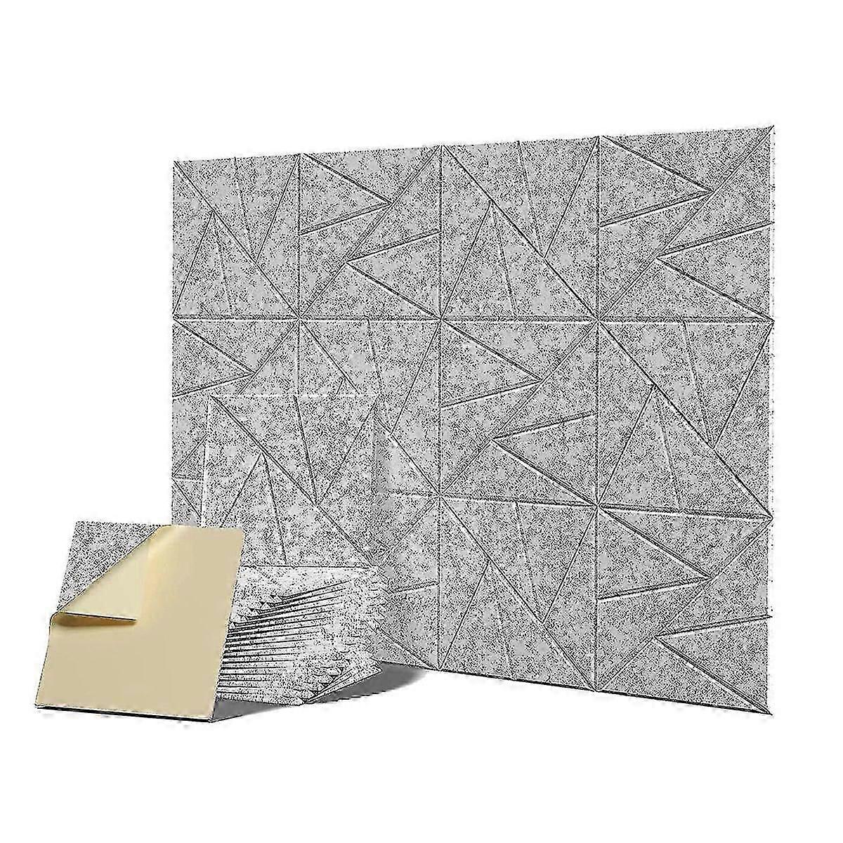 12Pack Acoustic Panels with Self-Adhesive, 12X 12X 0.4Inch Sound Proof Foam Panels,Sound Panels High Density,Silver Grey