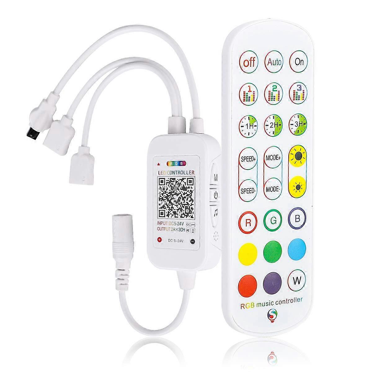 Smart Music LED Strip Light Controller for Android Devices, RGB Color Control, App Compatible, Adjustable Brightness