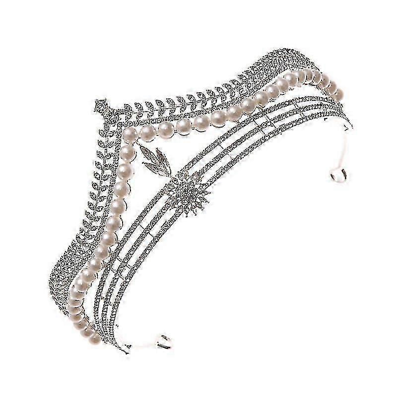 31X6cm Femme Lutte Couvre-chef 1pc Délicat Élégant Coiffure Mariage Couronne Bandeau Chic Cheveux Déco