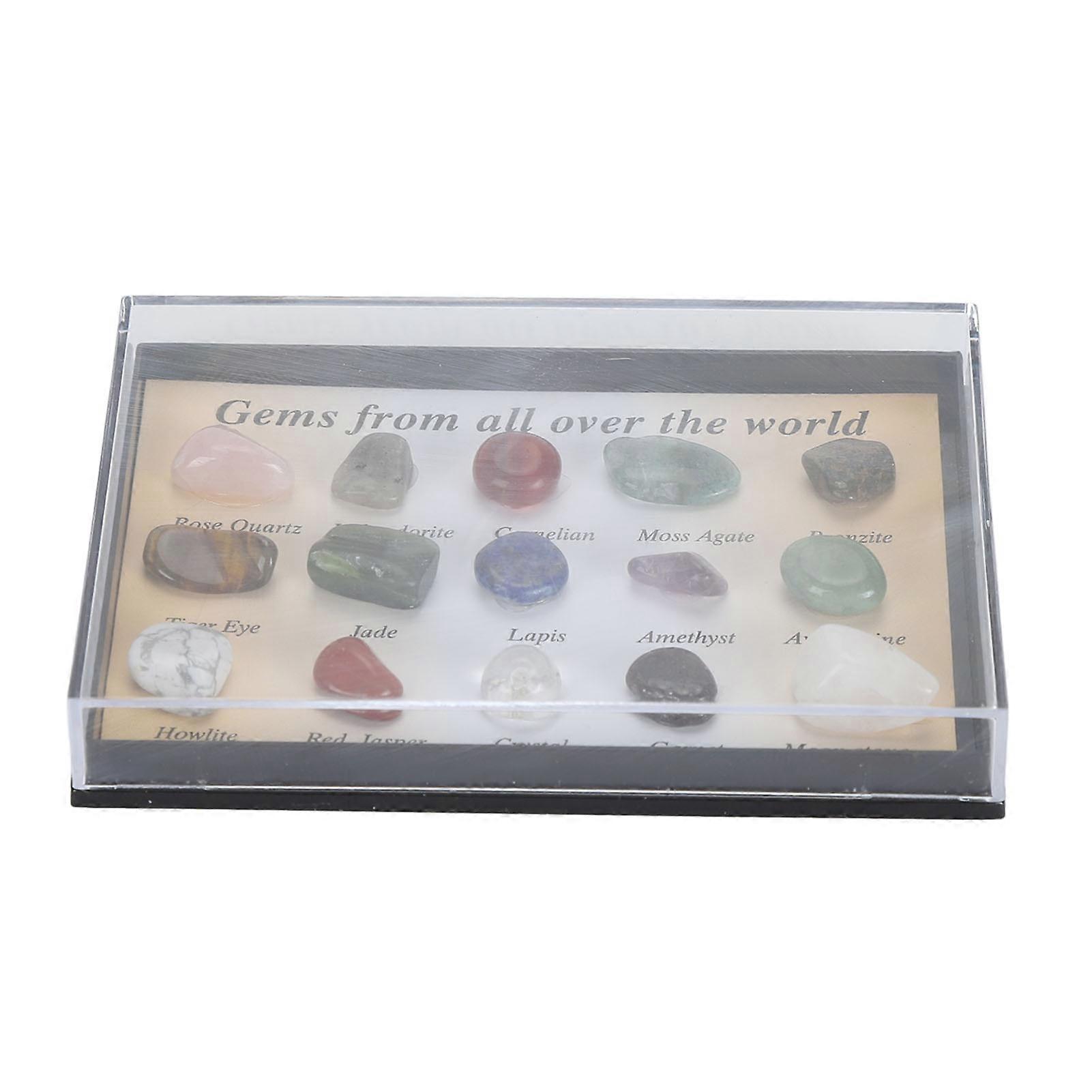 Rock Stone Colletction Kit for Kids Exquisite Science Classroom Rocks and Minerals Collection Minerals Educational Science Kit Type 1