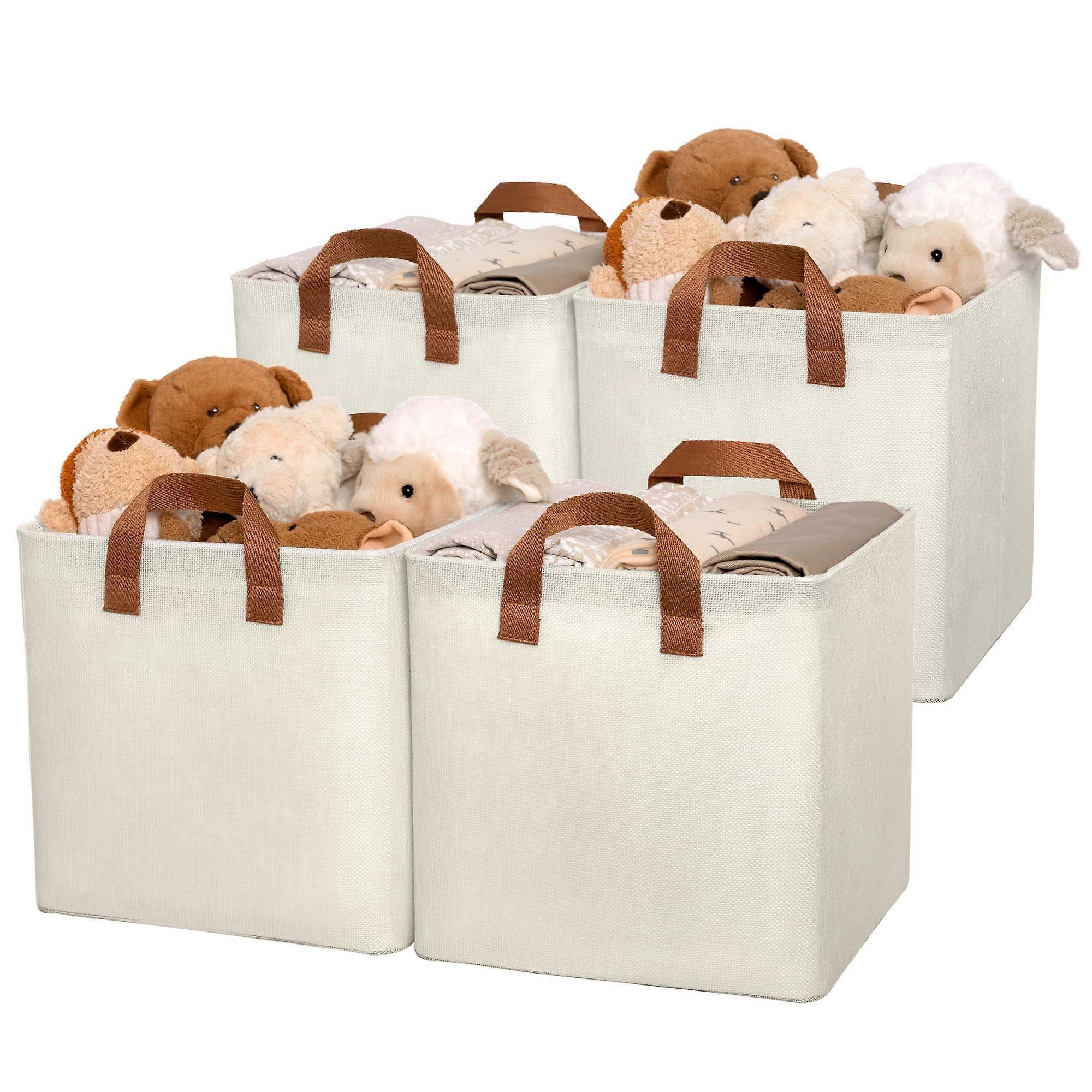 4 Pack Cube Storage Bin Storage Organizer Decorative Storage 13 Inch