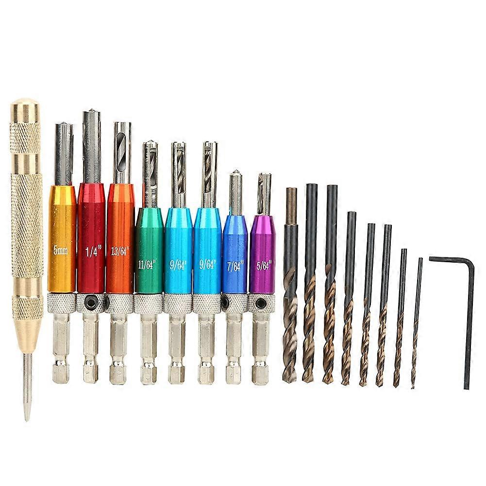 Hinge Hole Puncher Drill Bit Set - 8 High-Accuracy Sizes, Smooth Sturdy Aluminum Alloy for Professional DIY Hinge Installation