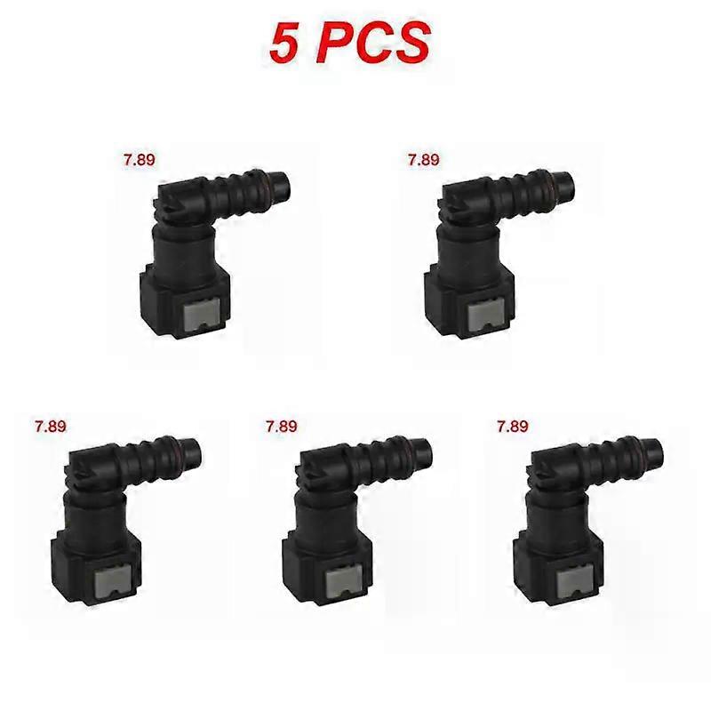 5pcs車の燃料ラインホースコネクタブラック7.89 / 9.89 / 11.8 ID8ナイロンゴムクイックリリースホースカプラーカーアクセサリー