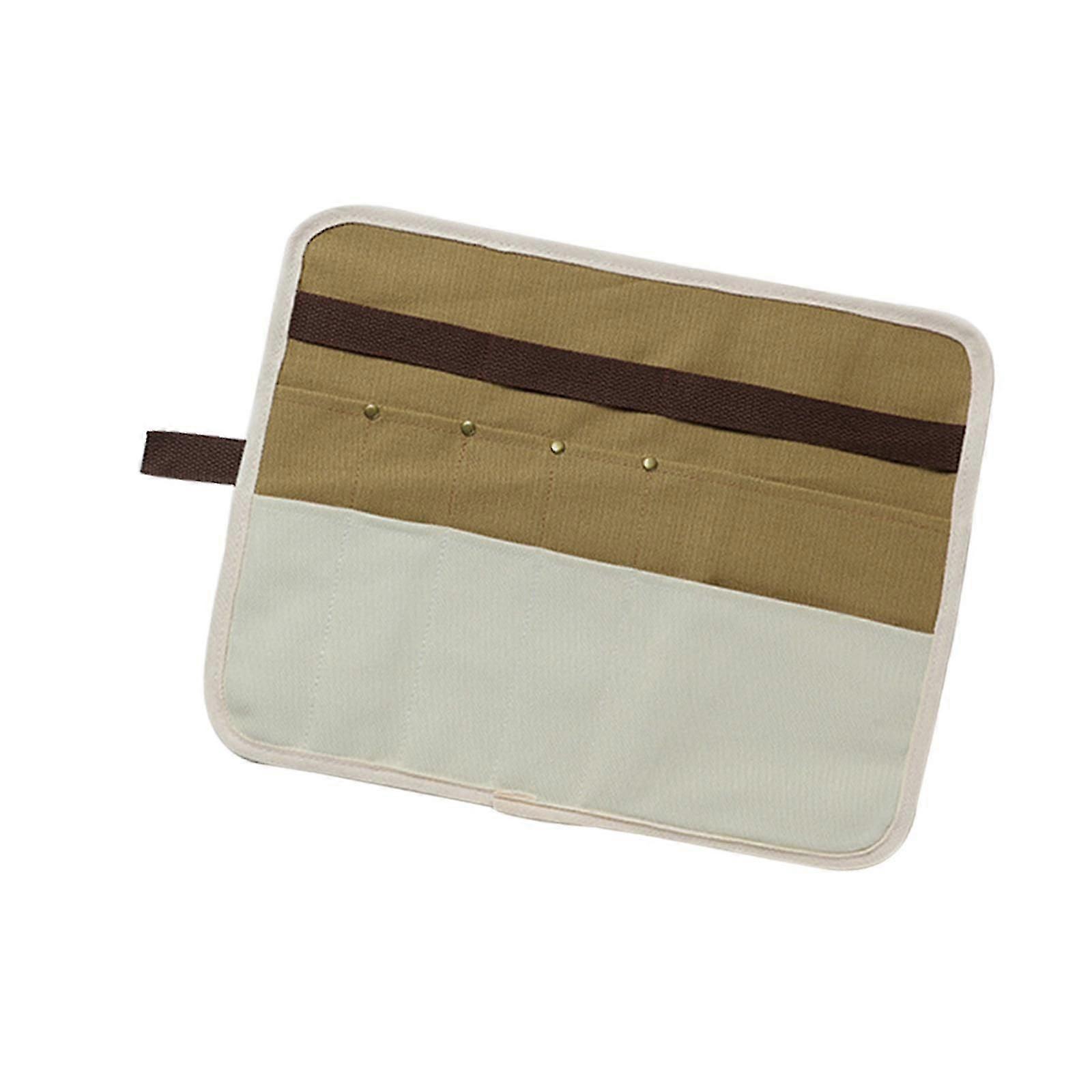 Tableware Storage Bag Canvas Hanging Flatware Folding for Camping Picnic