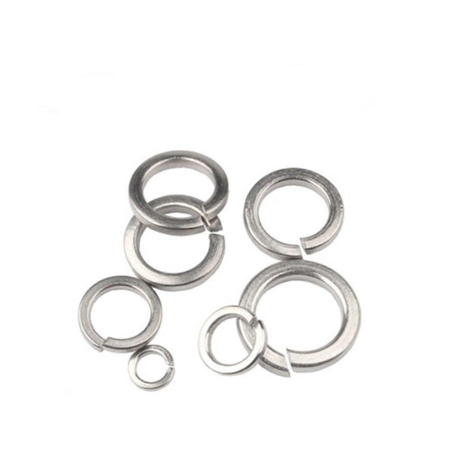 Spring Split Lock Washer GB93 A2 304 Stainless Steel M1.6-M12, 20-100 Pcs, Elastic Gasket