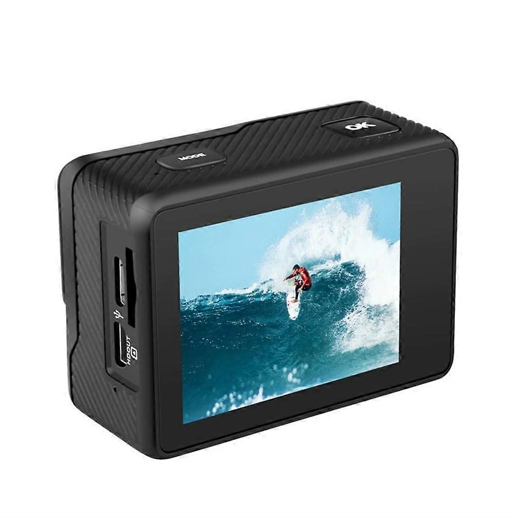 24MP 4K Action Camera, EIS Anti-Shake Dual Screen Action Camera, 170° Wide-Angle Shooting and IPS Full-View Screen, Vlog Camera for Cycling Swimming