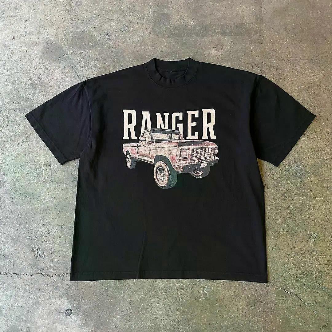 S2023 Harajuku Kawaii ملابس عتيقة تي شيرت ملابس نسائية أزياء طباعة الشارع فضفاضة الجرونج زوجين بأكمام قصيرة Y2k Top