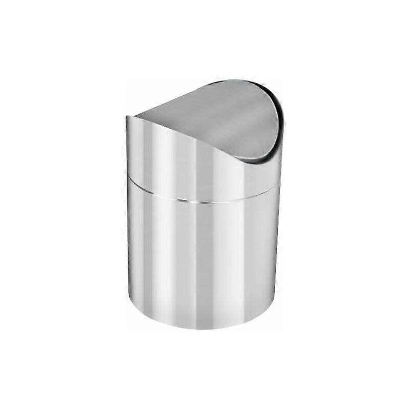STAINLESS STEEL Bathroom Bin, Silver