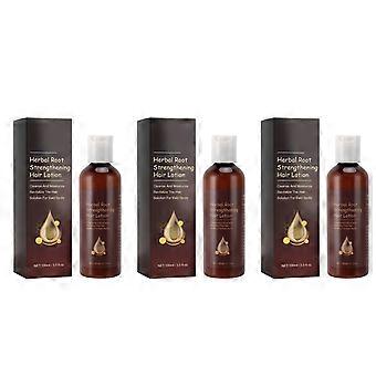 3PCS 100ml racine de cheveux renforcement Lotion à base de plantes nourrissante et hydratante pour les soins de croissance des cheveux