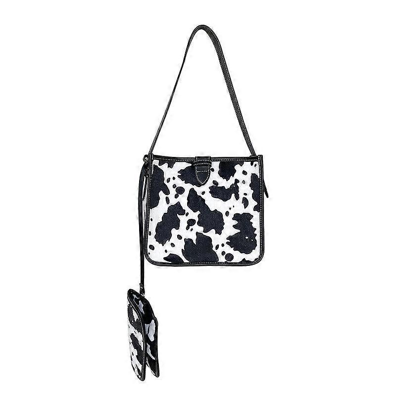 Small Shoulder Bag Leopard Print - Black and White