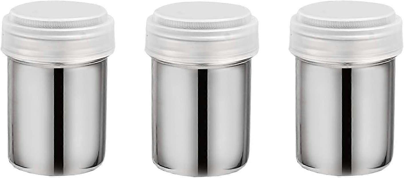 3-piece duster with lid Mesh seasoning jar with lid duster Pepper baking tool (santanxing)