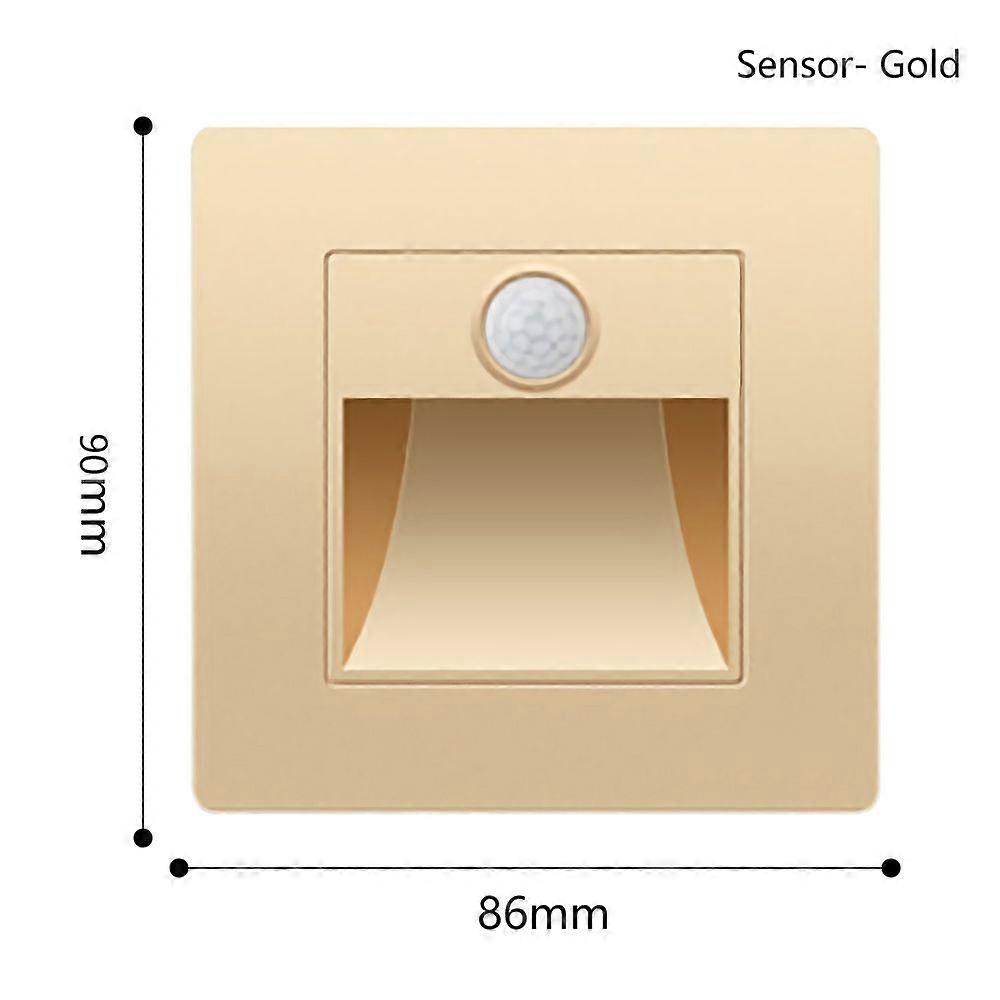 Sandiy Stairs Light Motion Sensor Wall Lamp Led Nightlights Movement Detect Step Lighting For Balcony Ladder Hallway Bathroom 3W