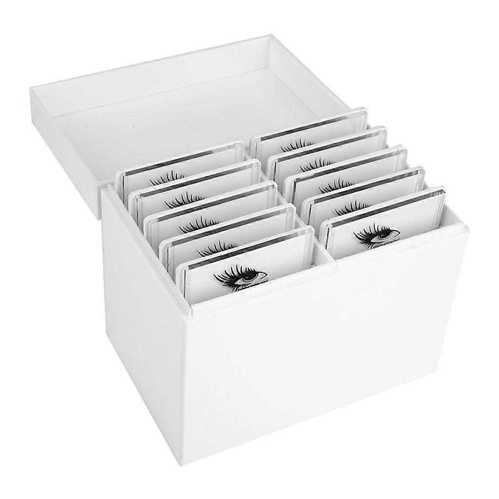 Portable Eyelash Extension Tray Stand 10 Layers Lash Storage Box for Home Salon
