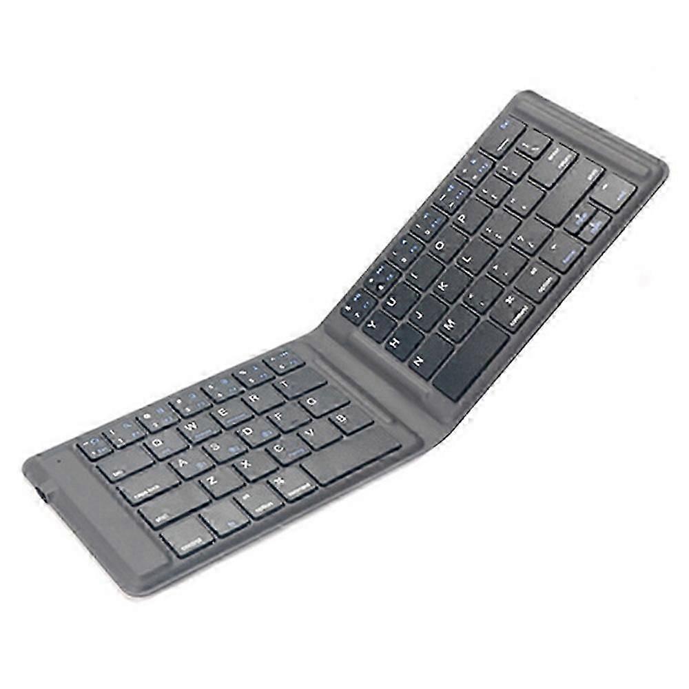 G2104 Portable Foldable 65 Keys Bluetooth Keyboard Ultra-thin Leather Coated Computer Laptop Wireles