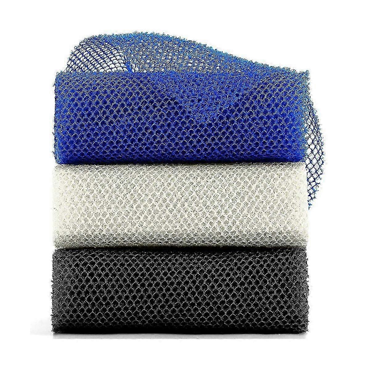 3 Pieces Net Long Net Exfoliating Shower Body Scrubber Back Scrubber Skin Smoother
