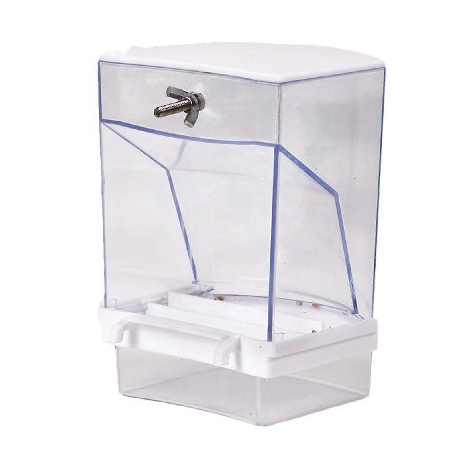 Dustproof Bird Food Feeder Hangable Feeding Box Automatic Bird Feeder Anti-spill Bird Food Container with Large Capacity
